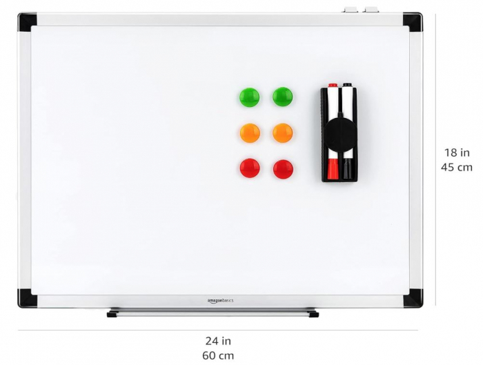 Tablă albă magnetica Amazon Basics, 60 x 45 cm (Lxl) [9]