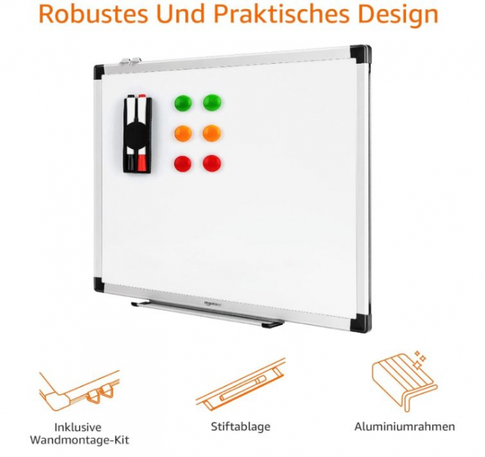 Tablă albă magnetica Amazon Basics, 60 x 45 cm (Lxl) [8]