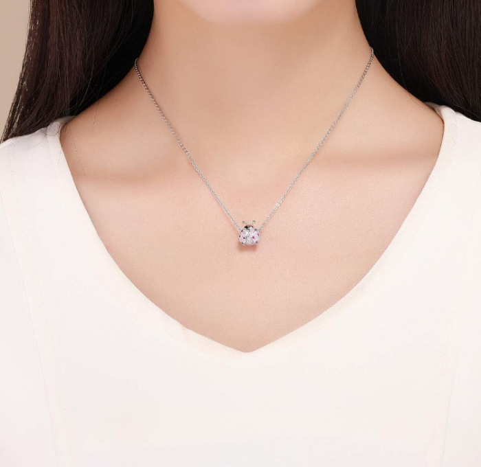 Talisman gărgăriță/buburuză din argint 925, breloc pentru brățară Pandora [10]