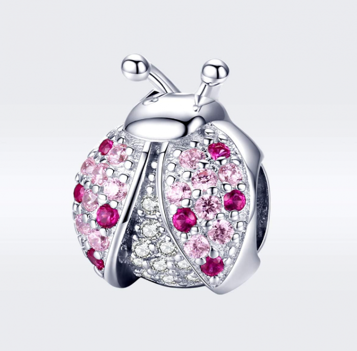 Talisman gărgăriță/buburuză din argint 925, breloc pentru brățară Pandora [3]