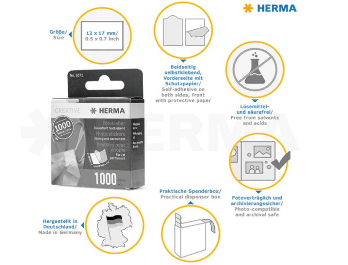 Tampoane adezive foto Herma, 1000 bucati [8]
