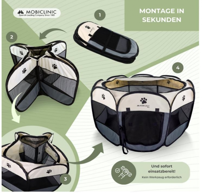 Tarc pliabil pentru animale de companie Mobiclinic Pets, 110 x 100 x 57 cm [11]