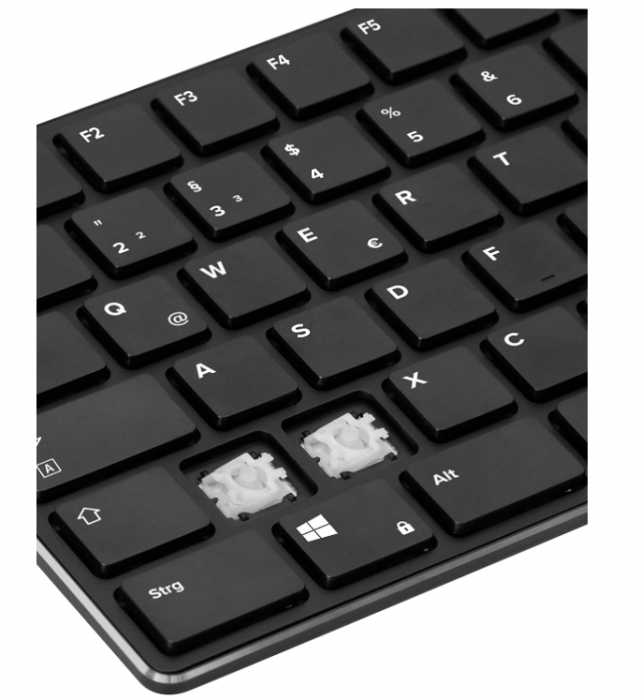 Tastatură cu fir silențioasă Speedlink RIVA Scissor Keyboard pentru PC, cu USB, layout german, negru [5]