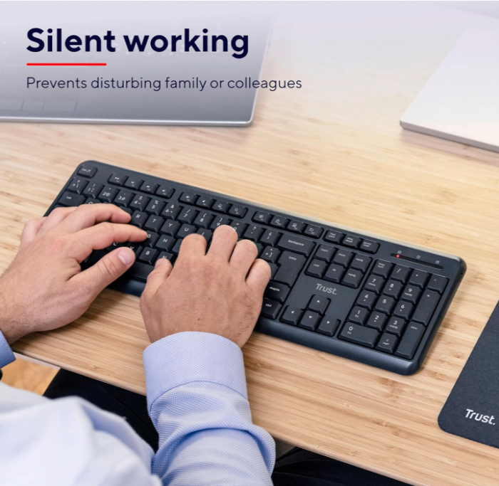 Tastatură si mouse fără fir Trust Ody, Tastatura silentioasa cu Layout Italian [7]