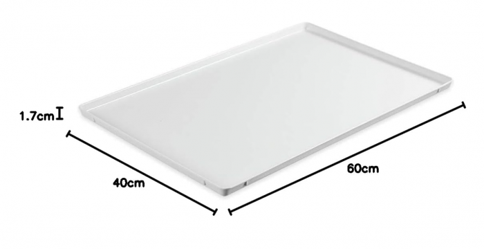 Tavă de servire Thermohauser 3000243891 din melamină, alb, 60,0 x 40,0 x 1,7 cm [5]