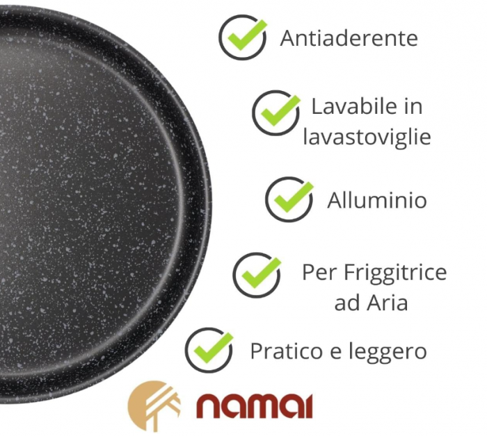 Tavă rotundă de copt pentru friteuza cu aer cald NAMAI 18 cm [7]