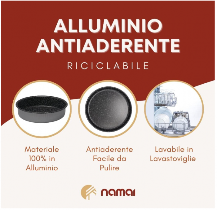 Tavă rotundă de copt pentru friteuza cu aer cald NAMAI 18 cm [4]