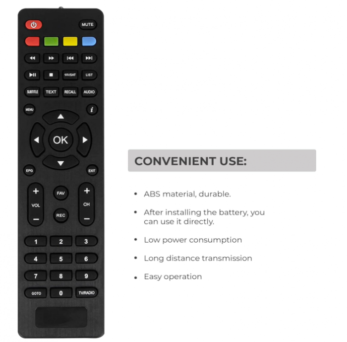 Telecomanda originală Echosat compatibila cu dispozitivele de marcă Echosat Hd-Line Leyf Bamof Tevsan [5]