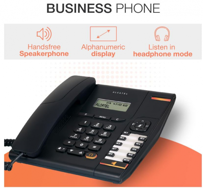 Telefon fix digital Alcatel Temporis 580, analog, Negru [4]