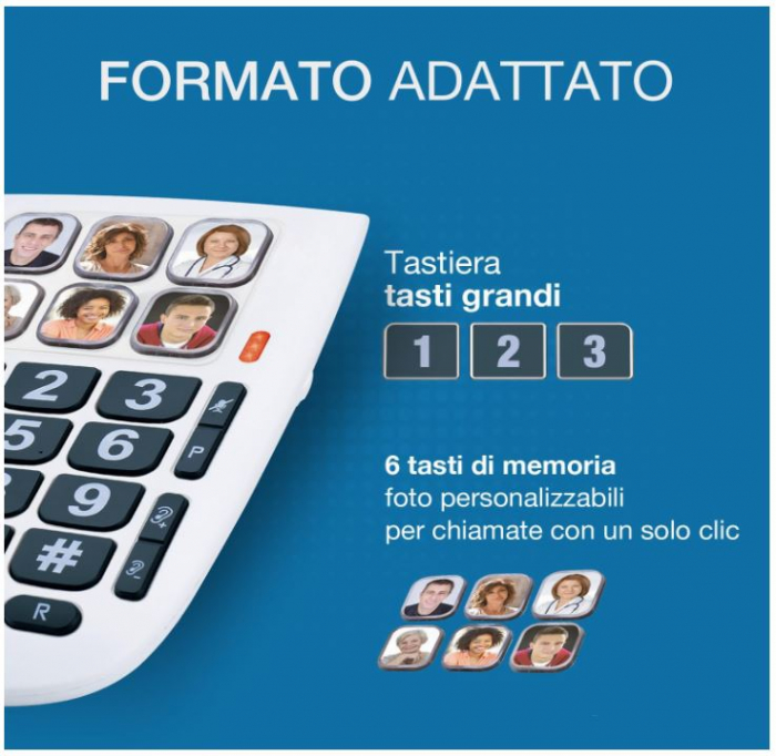 Telefon fix pentru seniori Alcatel TMAX 10, cu taste mari, alb [5]