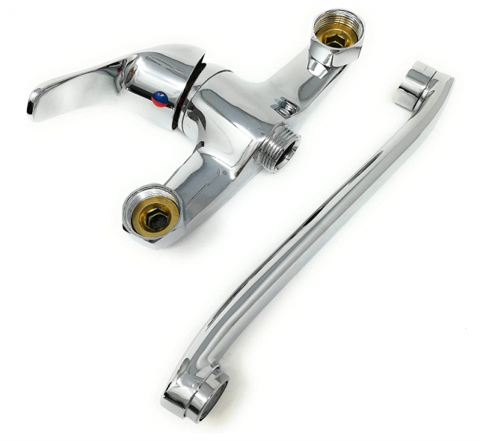 TEMPO DI SALDI Baterie de Perete pentru Chiuveta de Bucatarie sau Baie, robinet cromat [8]