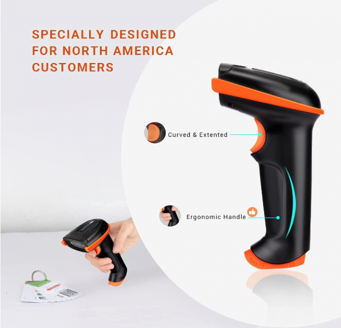 Tera Scanner de coduri de bare cu laser, fără fir [8]