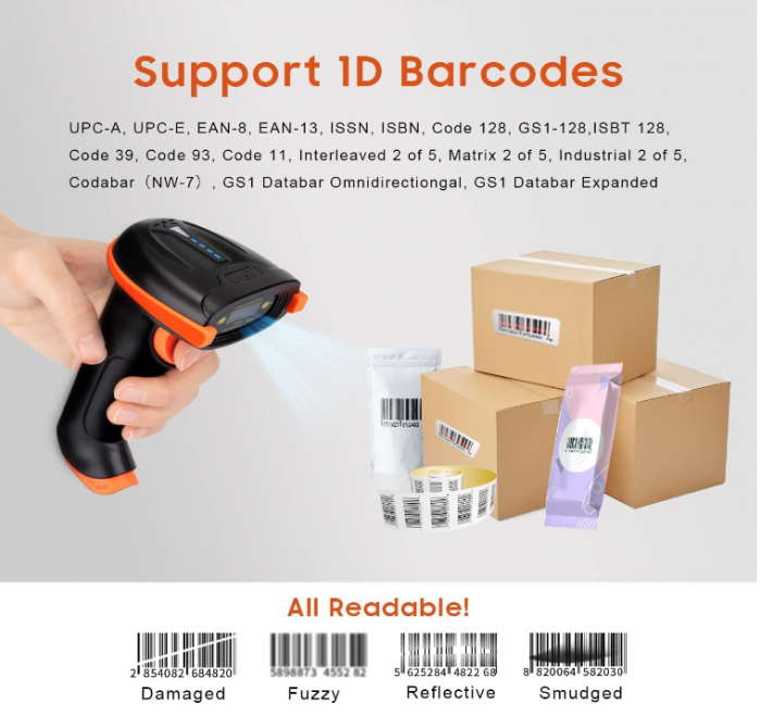 Tera Scanner de coduri de bare cu laser, fără fir [7]