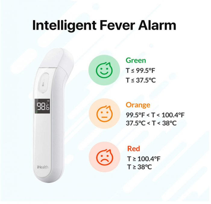 Termometru cu infraroșu pentru frunte fara contact iHealth (PT2L) [4]