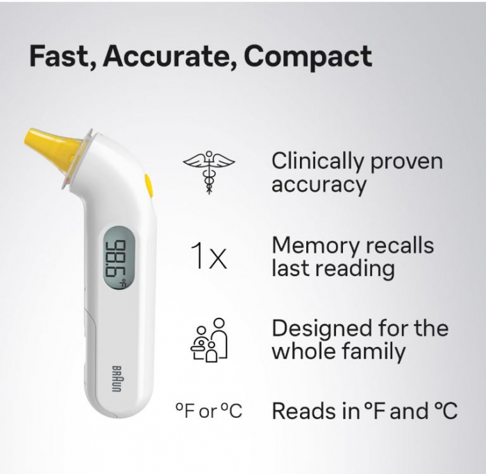 Termometru digital Braun Thermoscan3 pentru ureche, pentru bebelusi, IRT3030 [8]