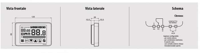 Termostat cu ecran tactil VEMER Chronos, alb [2]