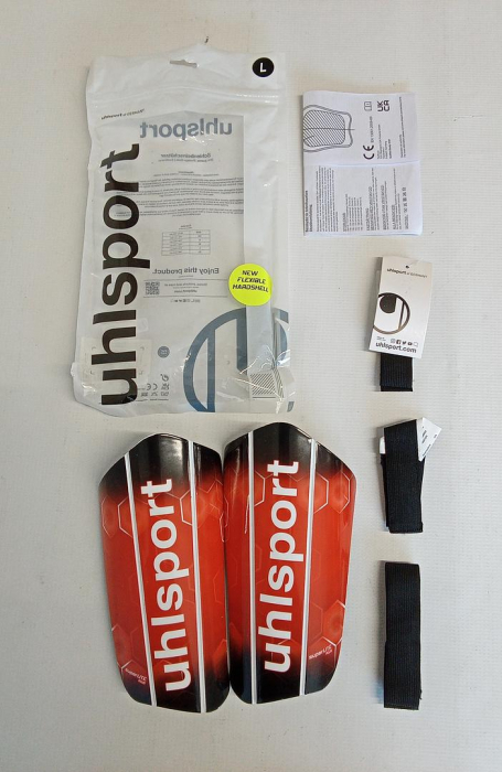 Tibiere fotbal pentru adulti Uhlsport, aparatori unisex, rosu, marime L [2]