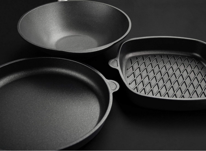 Tigaie AMT Gastroguss Diametru 32 cm, Înălțime 5 cm, Mâner detașabil, Aluminiu, AMZN-532-Z20B [8]