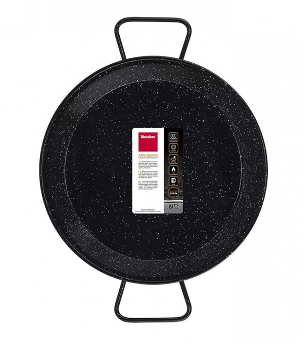 Tigaie cu inducție pentru paella din oțel emailat - Metaltex 6 porții (34 cm) [3]