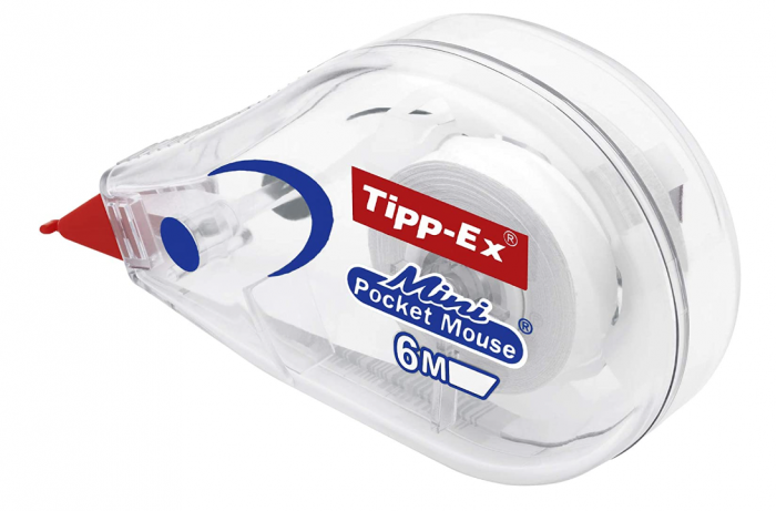Tipp-Ex Benzi de corectare rezistente la rupere cu alunecare lină, culoare albă, 6m x 5mm, cutie de 10 [5]