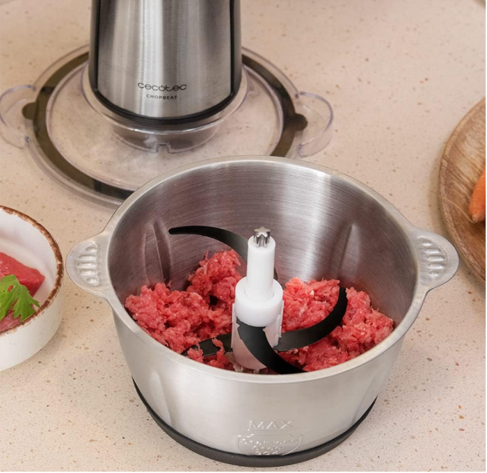 Tocator Cecotec ChopBeat 1500 TitanBlack, 600W, 4 lame de titan negru [9]