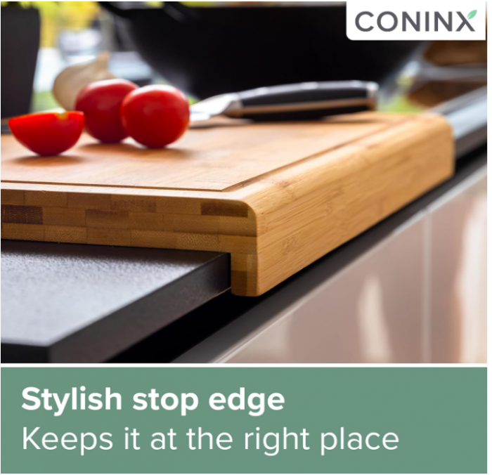 Tocator din lemn de bambus Coninx 45x30x2.5cm, fund de lemn [4]