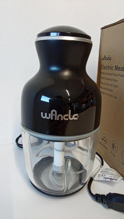 Tocător electric multifuncțional Wancle, Robot de bucătărie, 600 ml, 350 W, 6 lame (Negru) [3]