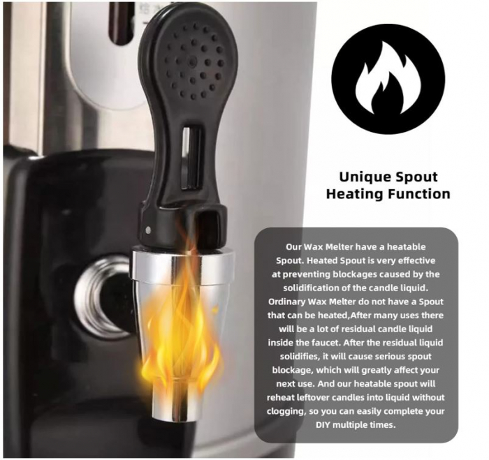 Topitor de ceara pentru lumanari JoliJour, 10.8L, otel inoxidabil [8]