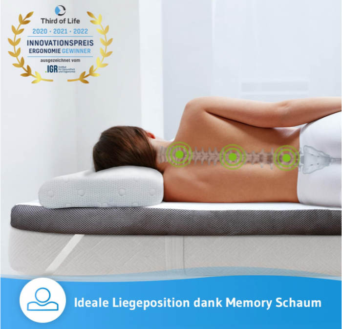 Topper saltea Third of Life, din spumă cu memorie, 180 x 200 x 6 cm [4]