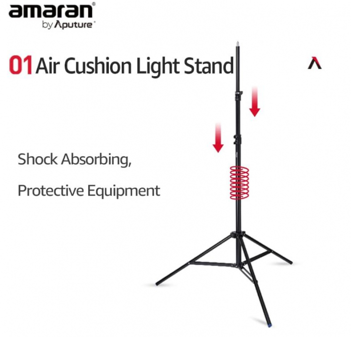 Trepied pentru lumina Aputure, inaltime ajustabila 1.1 - 2.7 m, aluminiu, negru [6]