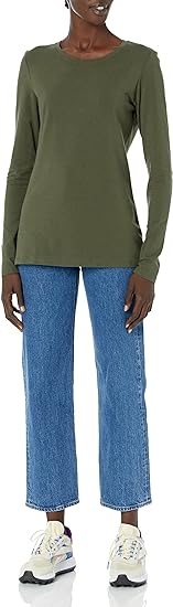 Tricou cu mânecă lungă Amazon Essentials pentru femei, Marimea XL [6]