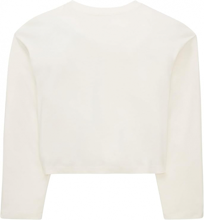 Tricou cu maneca lunga pentru fete TOM TAILOR, oversized, alb, M/152 (12 ani) [2]