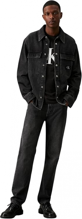 Tricou cu maneca scurta barbati Calvin Klein Core Monologo Slim Tee J30J320935, negru, S [5]