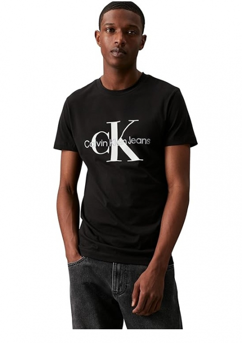 Tricou cu maneca scurta barbati Calvin Klein Core Monologo Slim Tee J30J320935, negru, S [1]