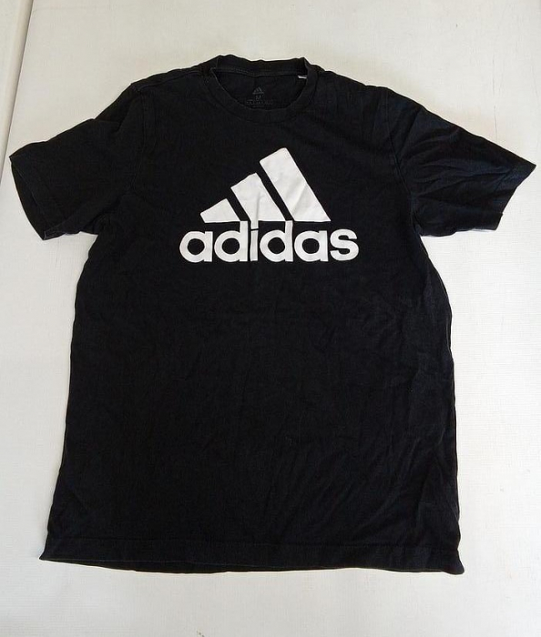Tricou cu mânecă scurtă pentru bărbați Adidas Essentials Single Jersey Big Logo, negru, M [2]