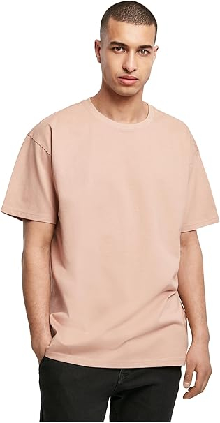 Tricou cu maneca scurta pentru barbati Build Your Brand BY102, oversize, roz, XXL [1]