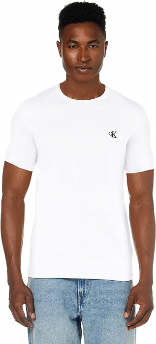 Tricou cu mânecă scurtă pentru bărbați Calvin Klein Jeans, alb, M [1]