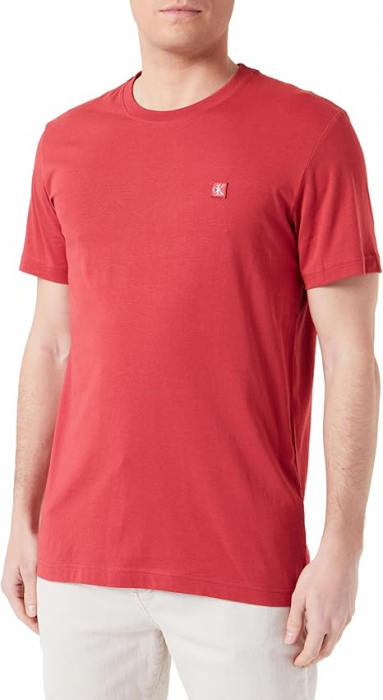 Tricou cu mânecă scurtă pentru bărbați Calvin Klein Jeans Ck Embro Badge, rosu, M [1]