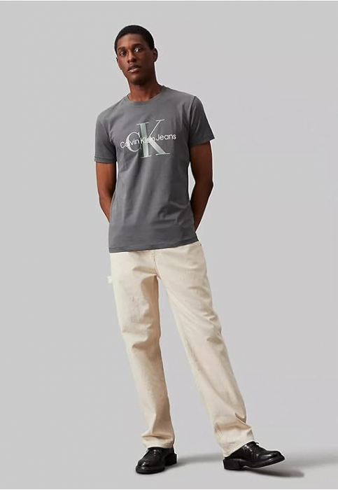 Tricou cu maneca scurta pentru barbati Calvin Klein Jeans J30J320806, gri, 4XL [5]