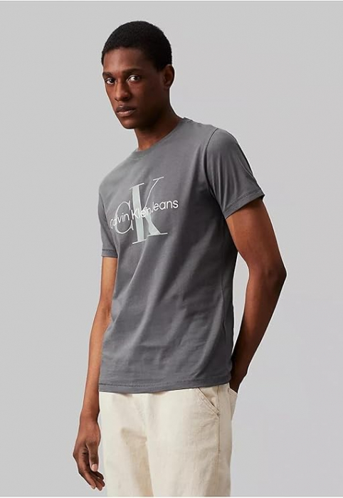 Tricou cu maneca scurta pentru barbati Calvin Klein Jeans J30J320806, gri, 4XL [4]