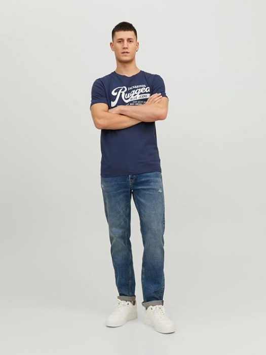 Tricou cu maneca scurta pentru barbati Jack & Jones, albastru, S [2]