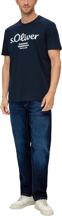 Tricou cu maneca scurta pentru barbati s.Oliver, albastru inchis, XXL [4]