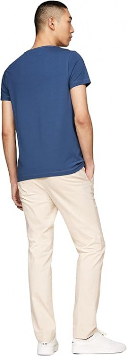 Tricou cu maneca scurta pentru barbati Tommy Hilfiger MW0MW10800, Slim Fit, albastru, L [2]