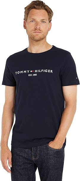 Tricou cu maneca scurta pentru barbati Tommy Hilfiger MW0MW11465, Slim Fit, bleumarin, M [1]