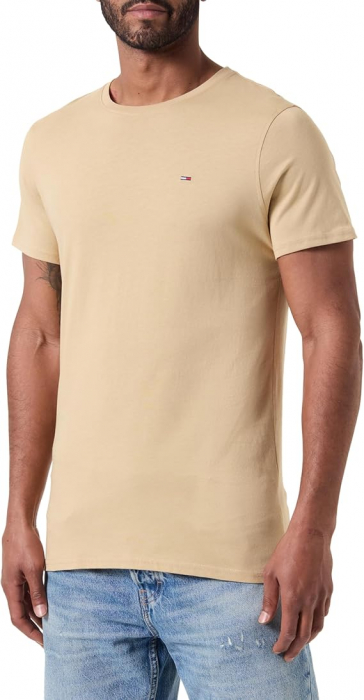 Tricou cu maneca scurta pentru barbati Tommy Jeans DM0DM04411, bej, M [1]