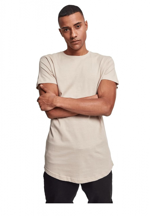 Tricou cu maneca scurta pentru barbati Urban Classics Shaped Long Tee, bej, M [1]
