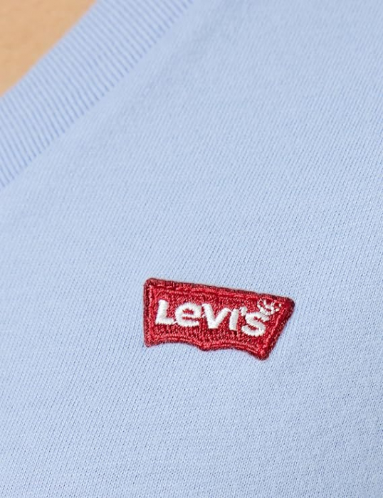 Tricou cu maneca scurta pentru femei Levi's, decolteu în V, albastru, S [5]