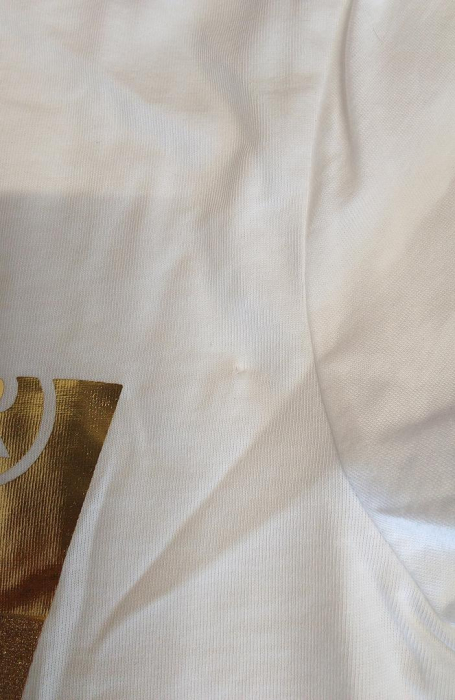 Tricou cu maneca scurta pentru femei Levi's The Perfect Tee, alb cu logo auriu, XS [3]