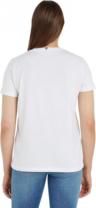 Tricou cu maneca scurta pentru femei Tommy Hilfiger WW0WW24967, alb, 3XL [5]