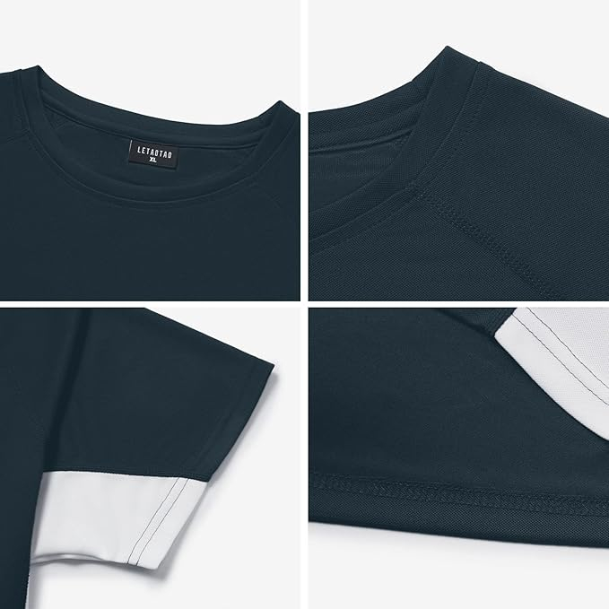 Tricou pentru inot cu maneca scurta Feooohosi, protectie solara, bleumarin, 5XL [3]